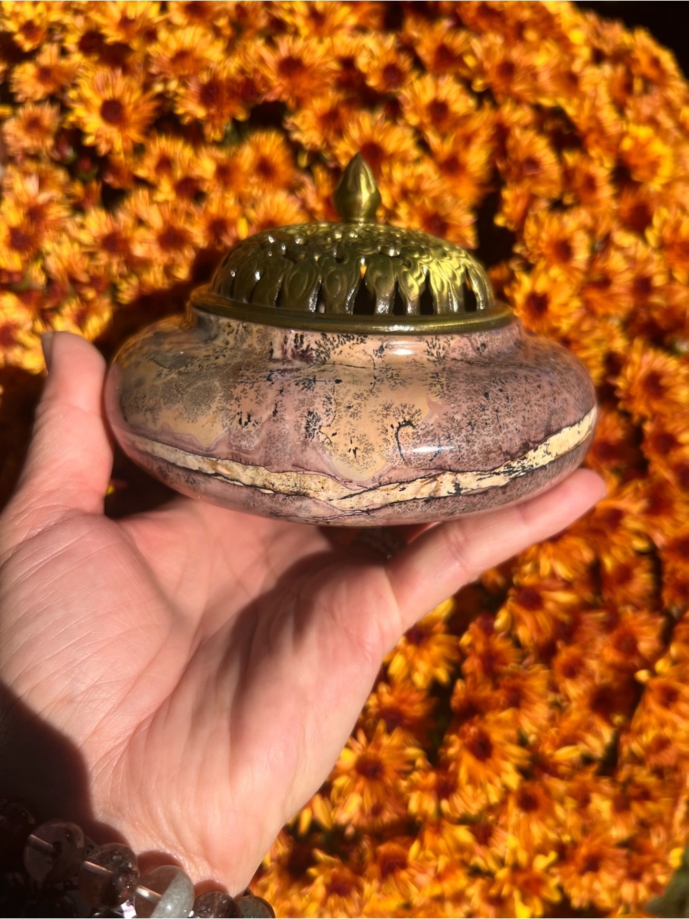 Picture (1) Jasper incense bowl | Crystal